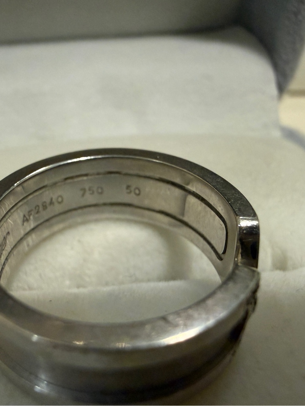Authentic Cartier C2 Diamond Ring 18K White Gold Size 50 - Picture 5 of 5